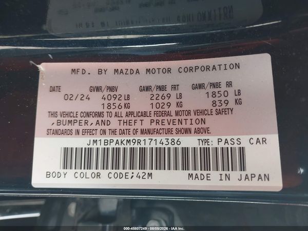 2024 MAZDA MAZDA3 2.5 S SELECT SPORT