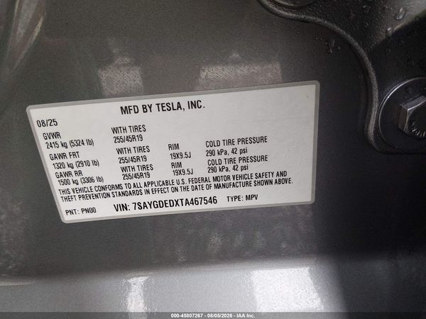 2026 TESLA MODEL Y