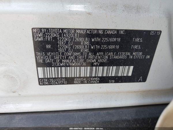 2019 TOYOTA RAV4 HYBRID XSE