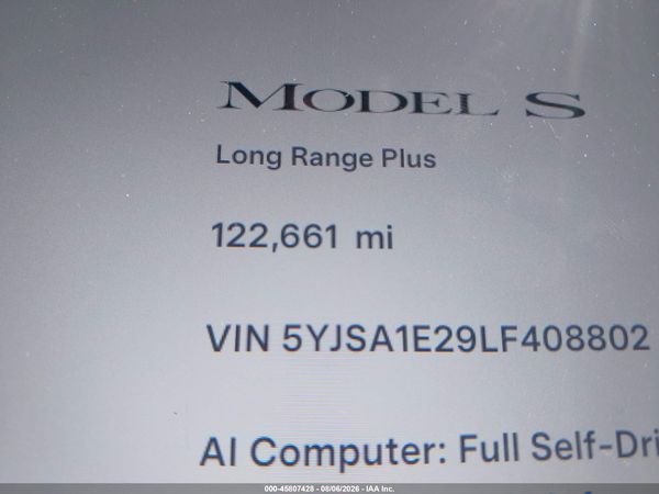 2020 TESLA MODEL S