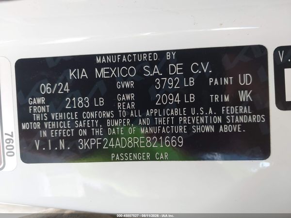 2024 KIA FORTE LX