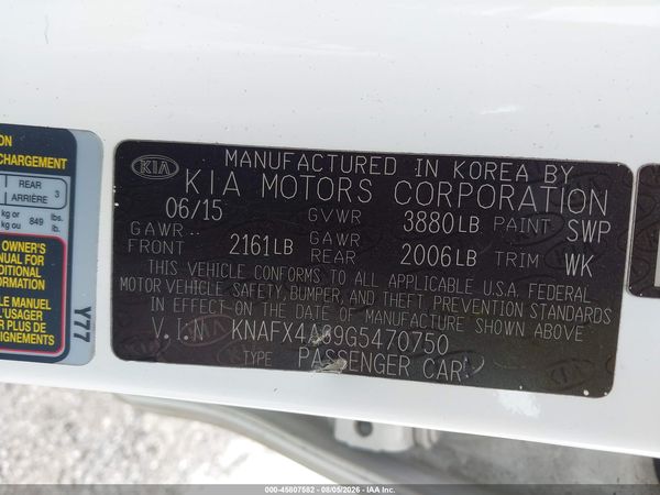 2016 KIA FORTE LX