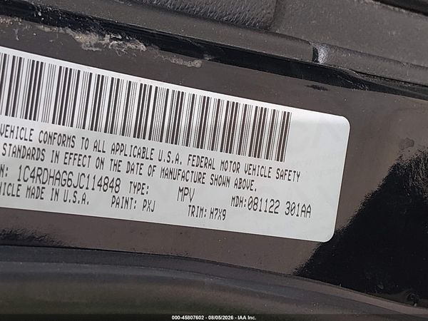 2018 DODGE DURANGO SXT RWD
