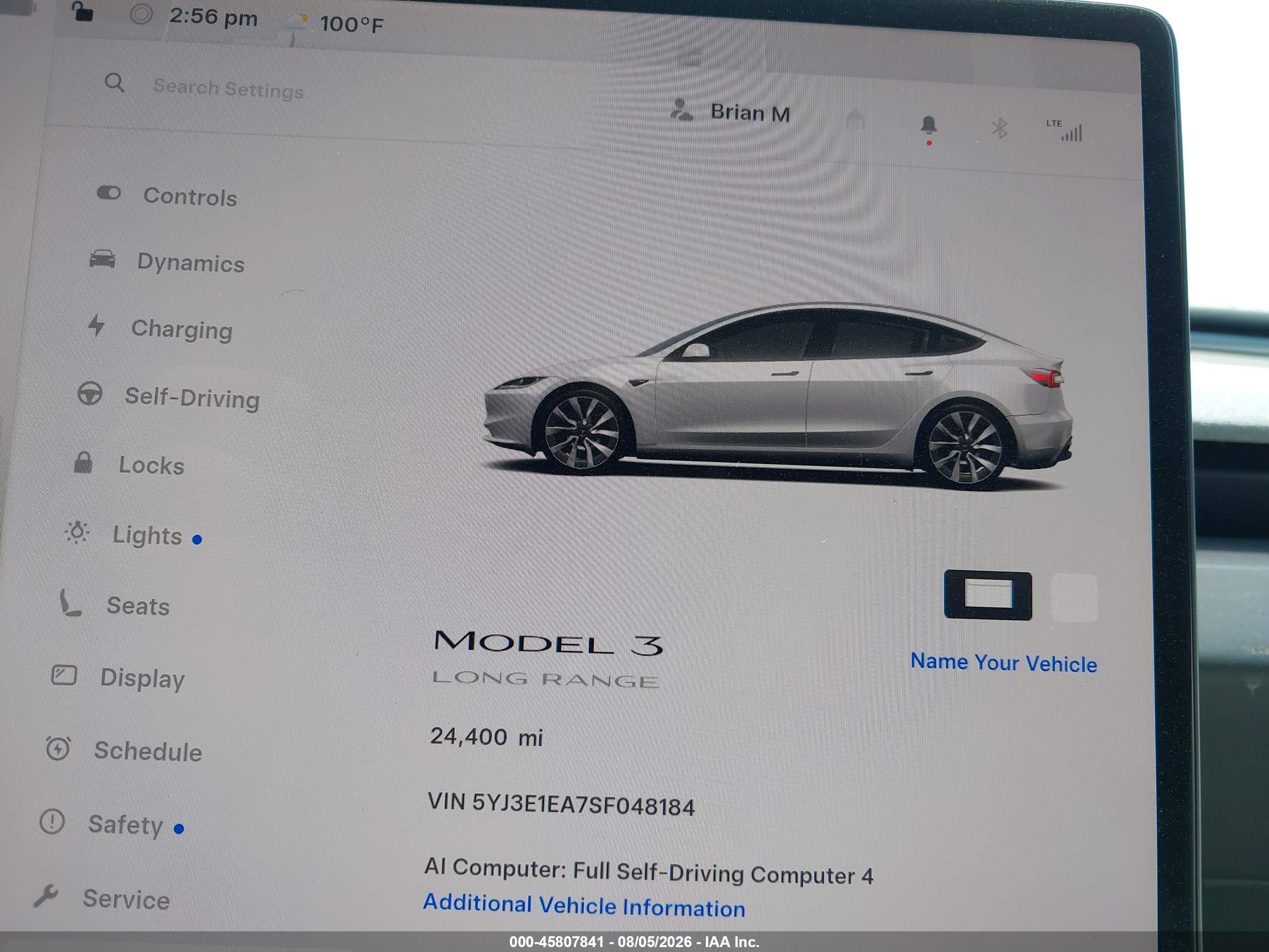 2025 TESLA MODEL 3