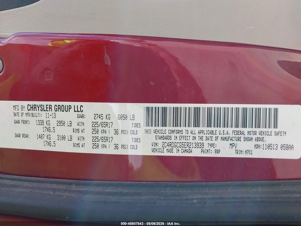 2014 DODGE GRAND CARAVAN SXT
