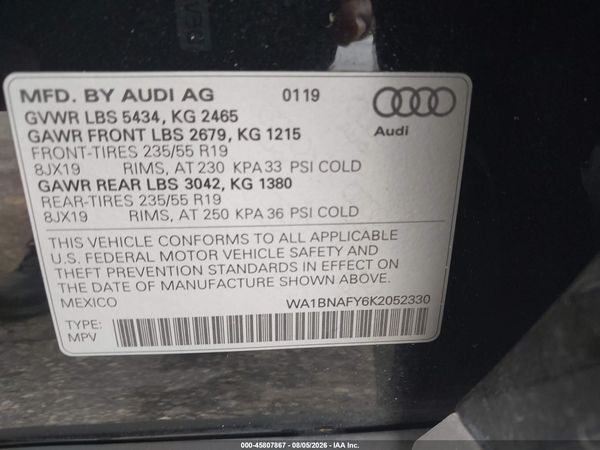 2019 AUDI Q5 45 PREMIUM