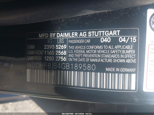2016 MERCEDES-BENZ E 350 4MATIC