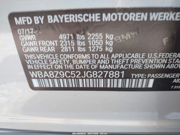2018 BMW 330I GRAN TURISMO XDRIVE