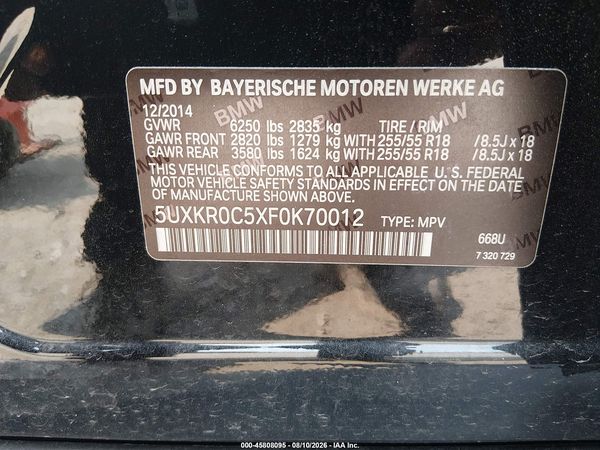 2015 BMW X5 XDRIVE35I