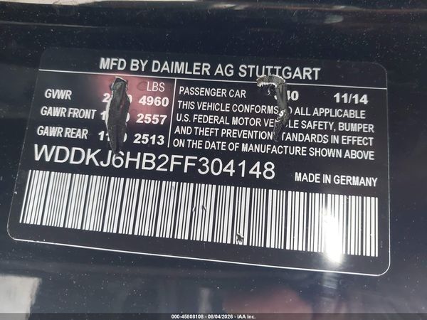 2015 MERCEDES-BENZ E 400 4MATIC
