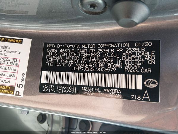 2020 LEXUS UX 250H 250h Premium