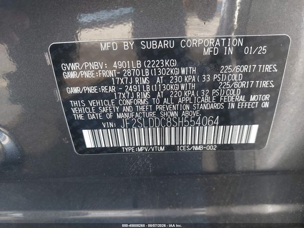 2025 SUBARU FORESTER PREMIUM — I9