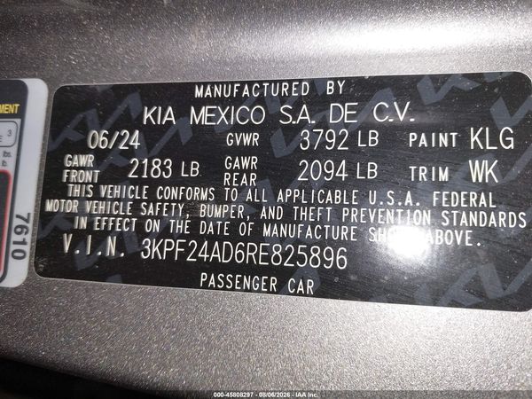 2024 KIA FORTE LXS
