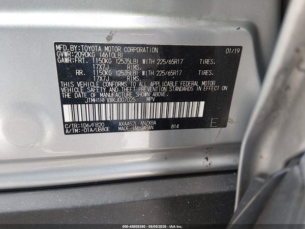 2019 TOYOTA RAV4 LE