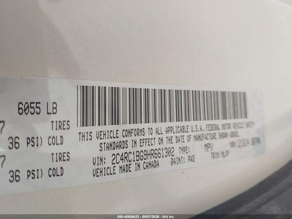 2017 CHRYSLER PACIFICA TOURING-L