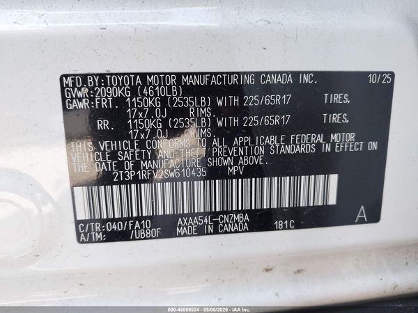 2025 TOYOTA RAV4 XLE