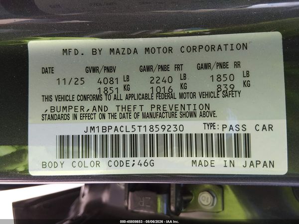 2026 MAZDA MAZDA3 2.5 S PREFERRED