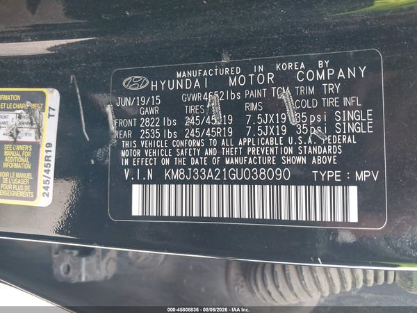 2016 HYUNDAI TUCSON LIMITED