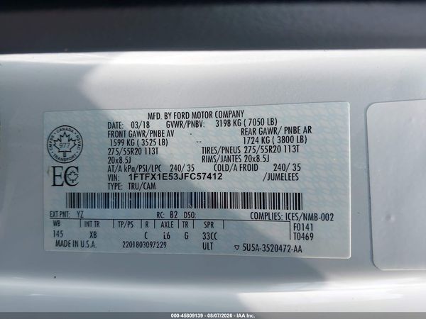 2018 FORD F-150 XLT