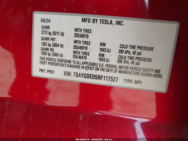 2024 TESLA MODEL Y