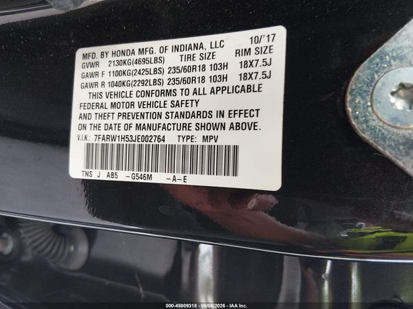 2018 HONDA CR-V EX