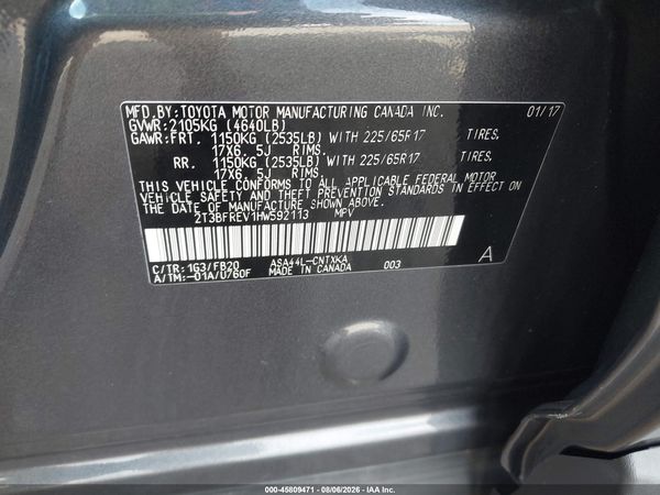 2017 TOYOTA RAV4 LE