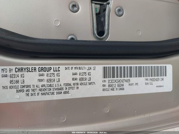 2012 CHRYSLER 300 LIMITED