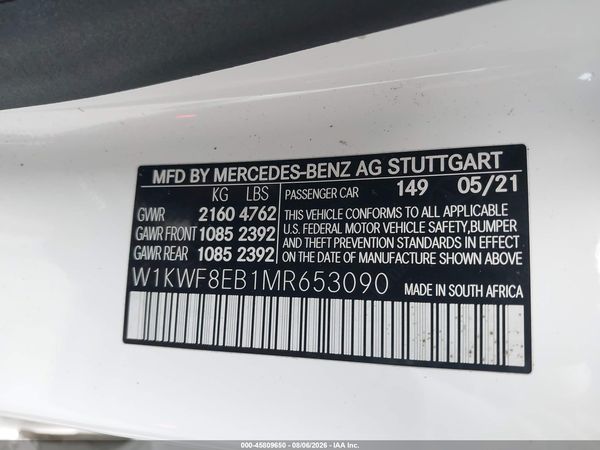 2021 MERCEDES-BENZ C 300 4MATIC