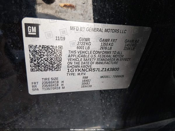 2020 CADILLAC XT5 FWD PREMIUM LUXURY