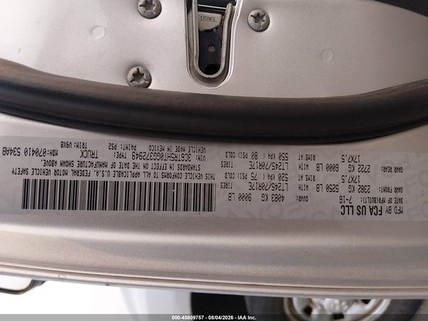 2016 RAM 2500 TRADESMAN