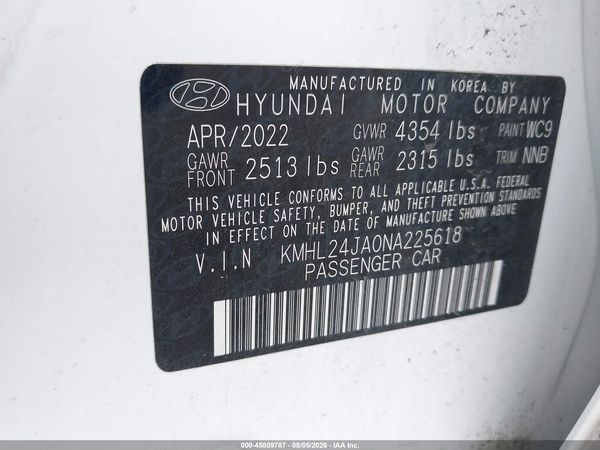 2022 HYUNDAI SONATA SE