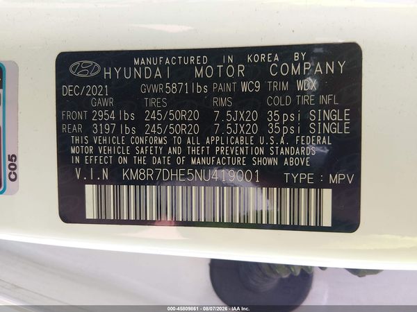 2022 HYUNDAI PALISADE CALLIGRAPHY