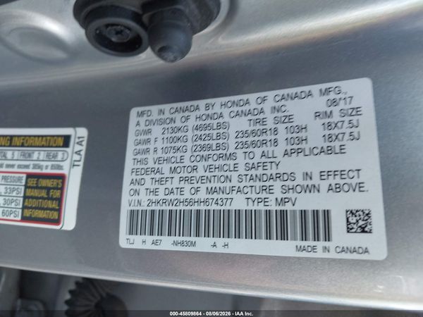 2017 HONDA CR-V EX