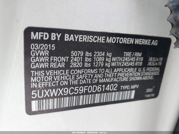 2015 BMW X3 XDRIVE28I