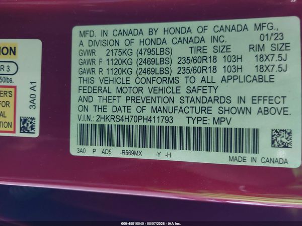 2023 HONDA CR-V EX-L AWD