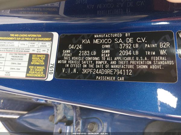 2024 KIA FORTE LXS