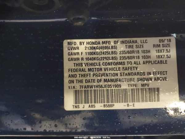 2018 HONDA CR-V EX