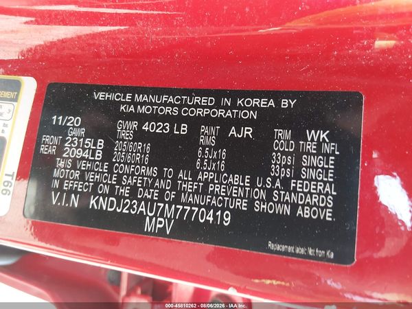 2021 KIA SOUL LX