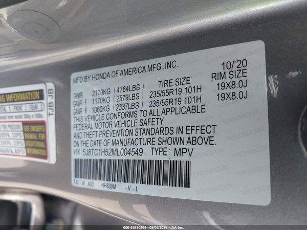 2021 ACURA RDX TECHNOLOGY PACKAGE