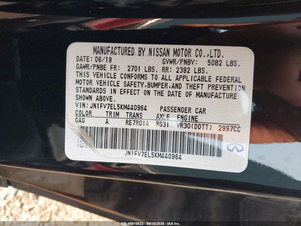 2019 INFINITI Q60 3.0T RED SPORT 400