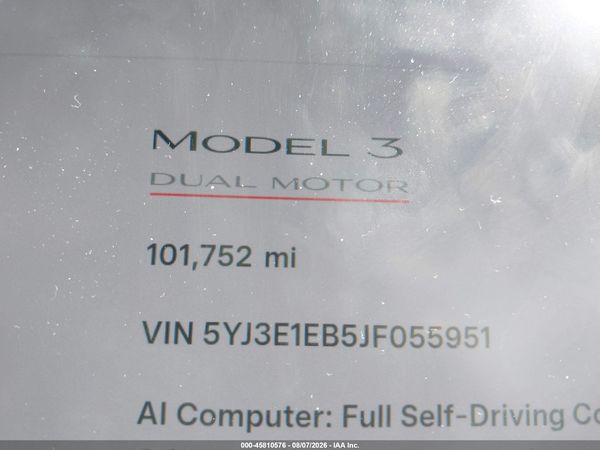 2018 TESLA MODEL 3 LONG RANGE/PERFORMANCE