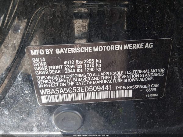 2014 BMW 528I