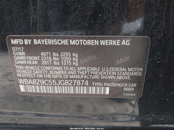 2018 BMW 330I GRAN TURISMO XDRIVE