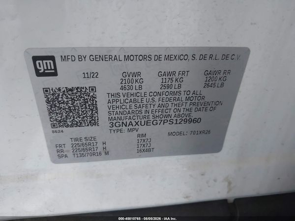 2023 CHEVROLET EQUINOX AWD LT — I9