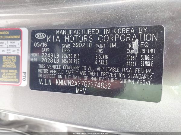 2016 KIA SOUL Plus