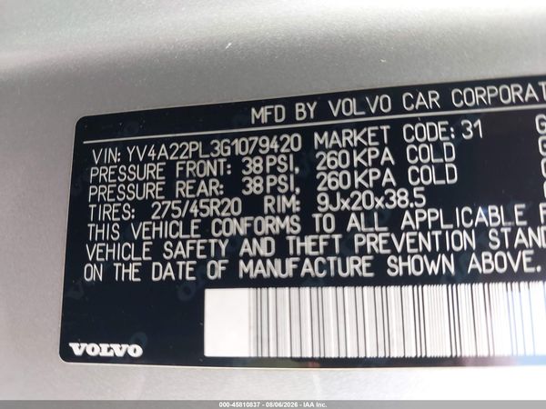 2016 VOLVO XC90 T6 INSCRIPTION