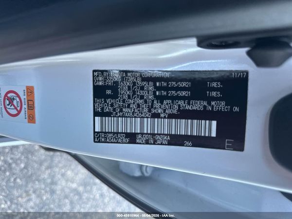 2018 LEXUS LX 570 THREE-ROW