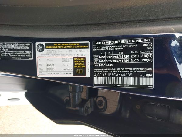 2016 MERCEDES-BENZ GLE 350 4MATIC