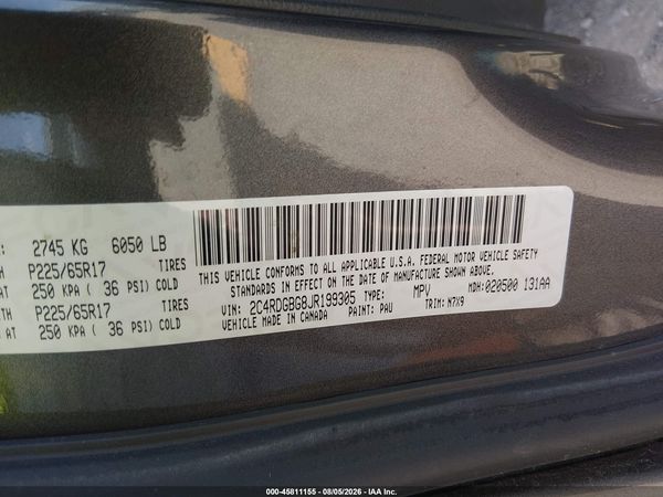 2018 DODGE GRAND CARAVAN SE PLUS — I9