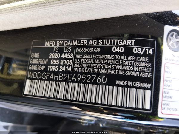 2014 MERCEDES-BENZ C 250 LUXURY